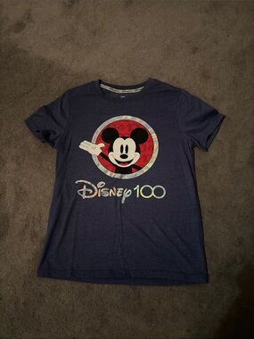 Disney Navy Mickey Mouse Disney 100 Graphic Tee Kids size L